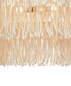 Made Goods New Arrivals Arricka Chandelier Bleached Abaca Rope With Gold Metal