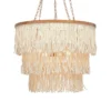 Made Goods New Arrivals Arricka Chandelier Bleached Abaca Rope With Gold Metal