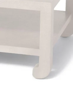 Made Goods Askel Coffee Table French Gray Faux Raffia