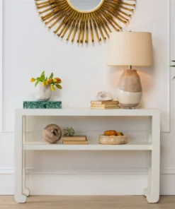 Made Goods Askel 48" Console Pristine Faux Raffia