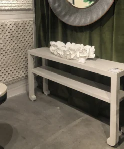 Made Goods Askel 60" Console French Gray Faux Raffia New Arrivals