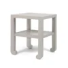 Made Goods Askel Side Table French Grey Faux Raffia New Arrivals