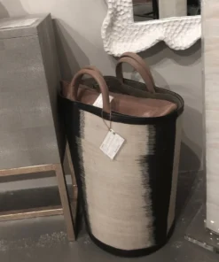 Made Goods Aubrie Bags Set Of 2 Black And Natural Ombre