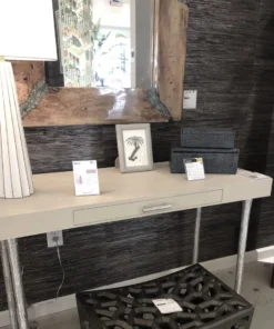 Made Goods Nova Table Lamp White Cement And Silver Leaf New Arrivals