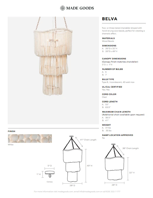 Made Goods New Arrivals Belva Two Tier Chandelier 5 Made Goods New Arrivals Belva Two Tier Chandelier