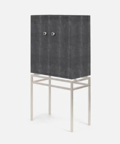 Made Goods Benjamin Standing Cabinet Cool Gray And Silver