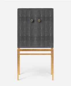 Made Goods Benjamin Standing Cabinet Cool Gray And Gold