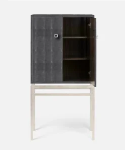 Made Goods Benjamin Standing Cabinet Cool Gray And Silver