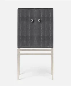 Made Goods Benjamin Standing Cabinet Cool Gray And Silver
