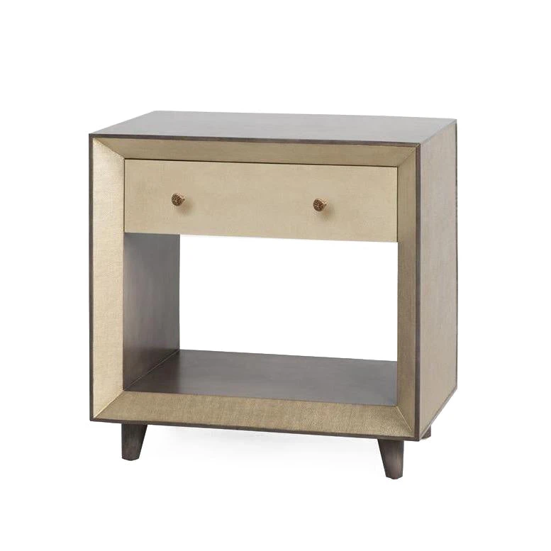 Made Goods Blaine Double Nightstand Champagne Faux Canvas New Arrivals 1 Made Goods Blaine Double Nightstand Champagne Faux Canvas New Arrivals