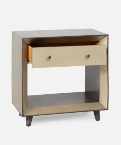 Made Goods Blaine Double Nightstand Champagne Faux Canvas New Arrivals 10 Made Goods Blaine Double Nightstand Champagne Faux Canvas New Arrivals