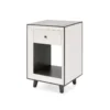 Made Goods New Arrivals Blaine Single Nightstand Pristine Faux Canvas