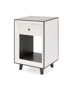 Made Goods New Arrivals Blaine Single Nightstand Pristine Faux Canvas