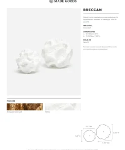 Made Goods New Arrivals Breccan Sculpture Set White Concrete