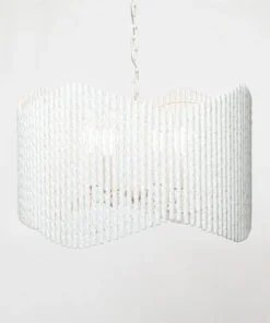 Made Goods Camille Chandelier White Gesso Metal