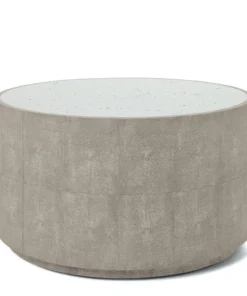 Made Goods Cara Cocktail Table Sand Faux Shagreen