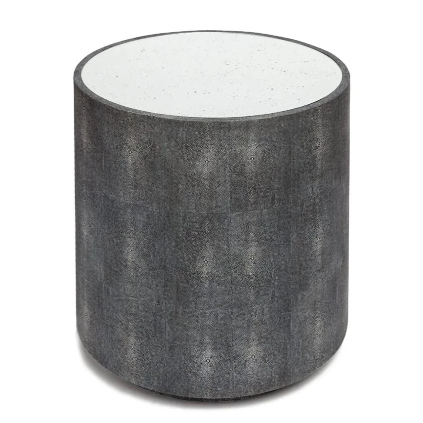 Made Goods Cara Side Table Cool Grey Faux Shagreen New Arrivals 3 Made Goods Cara Side Table Cool Grey Faux Shagreen New Arrivals