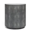 Made Goods Cara Side Table Cool Grey Faux Shagreen New Arrivals