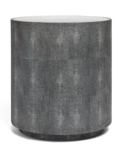 Made Goods Cara Side Table Cool Grey Faux Shagreen New Arrivals