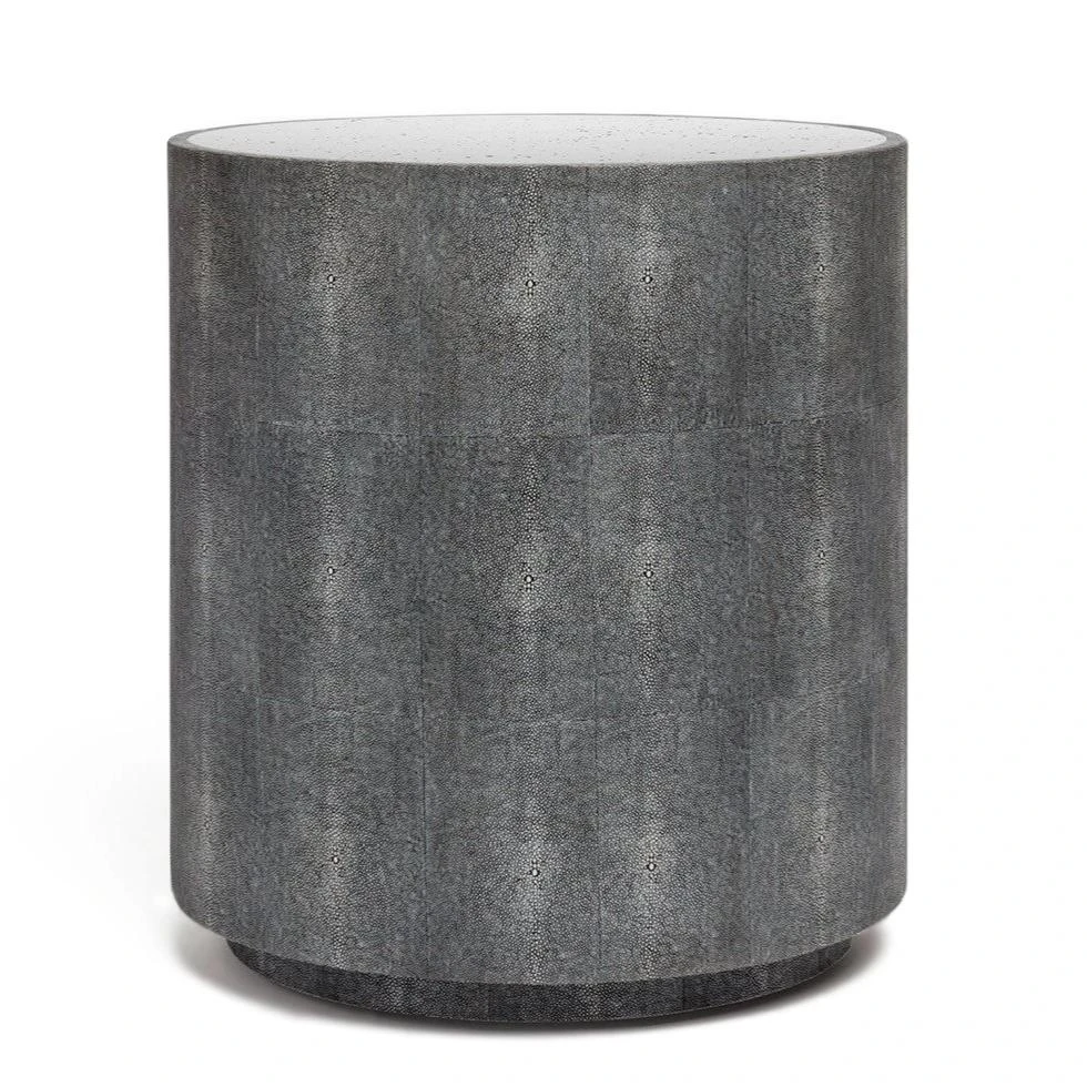 Made Goods Cara Side Table Cool Grey Faux Shagreen New Arrivals 1 Made Goods Cara Side Table Cool Grey Faux Shagreen New Arrivals
