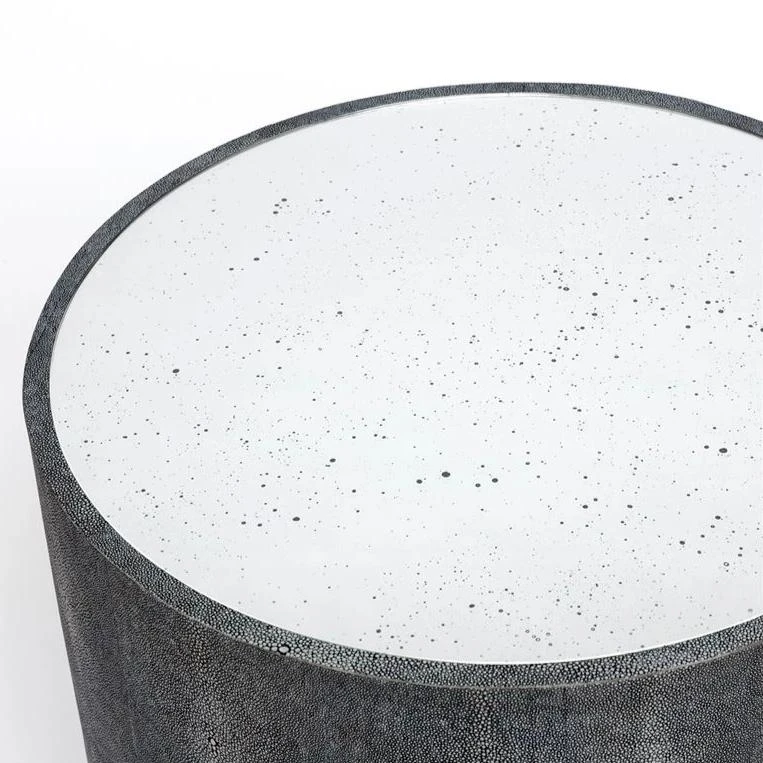 Made Goods Cara Side Table Cool Grey Faux Shagreen New Arrivals 6 Made Goods Cara Side Table Cool Grey Faux Shagreen New Arrivals