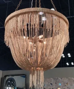 Made Goods New Arrivals Carmen Chandelier Natural Coco Beads