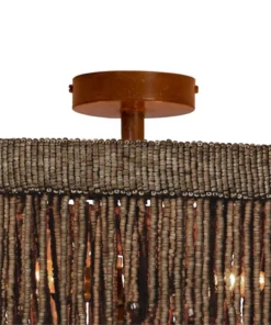 Made Goods Carmen Semi Flush Mount Bronze Coco Beads 7 Made Goods Carmen Semi Flush Mount Bronze Coco Beads