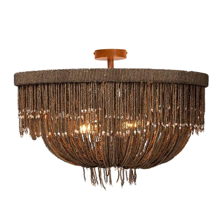 Made Goods Carmen Semi Flush Mount Bronze Coco Beads 1 Made Goods Carmen Semi Flush Mount Bronze Coco Beads