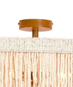 Made Goods New Arrivals Carmen Semi Flush Mount Natural Coco Beads