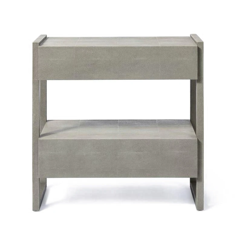 Made Goods New Arrivals Carrigan Double Nightstand Castor Gray Vintage Faux Shagreen 4 Made Goods New Arrivals Carrigan Double Nightstand Castor Gray Vintage Faux Shagreen