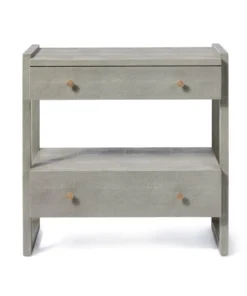 Made Goods New Arrivals Carrigan Double Nightstand Castor Gray Vintage Faux Shagreen 8 Made Goods New Arrivals Carrigan Double Nightstand Castor Gray Vintage Faux Shagreen