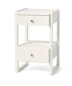 Made Goods Carrigan Single Nightstand Pristine Vintage Faux Shagreen New Arrivals