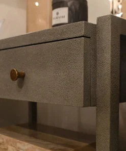 Made Goods Carrigan Single Nightstand Castor Gray Vintage Faux Shagreen 8 Made Goods Carrigan Single Nightstand Castor Gray Vintage Faux Shagreen