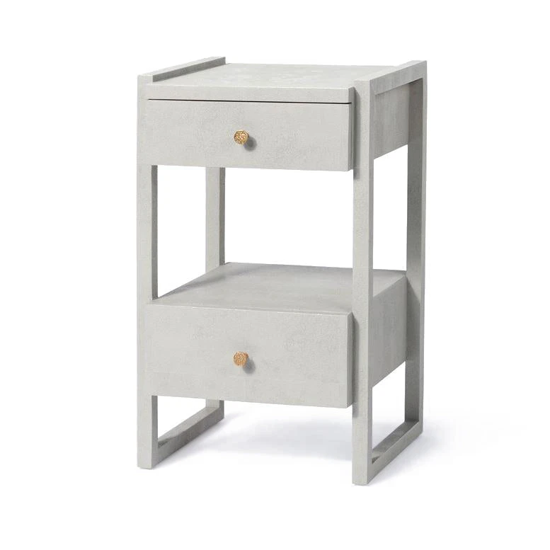 Made Goods Carrigan Single Nightstand French Gray Vintage Faux Shagreen New Arrivals 1 Made Goods Carrigan Single Nightstand French Gray Vintage Faux Shagreen New Arrivals