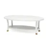 Made Goods Caterina Coffee Table Moon White Faux Raffia