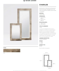 Made Goods Charles Floor Mirror Gray Hair On Hide New Arrivals