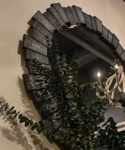 Made Goods Claude Mirror Cool Gray Faux Shagreen New Arrivals