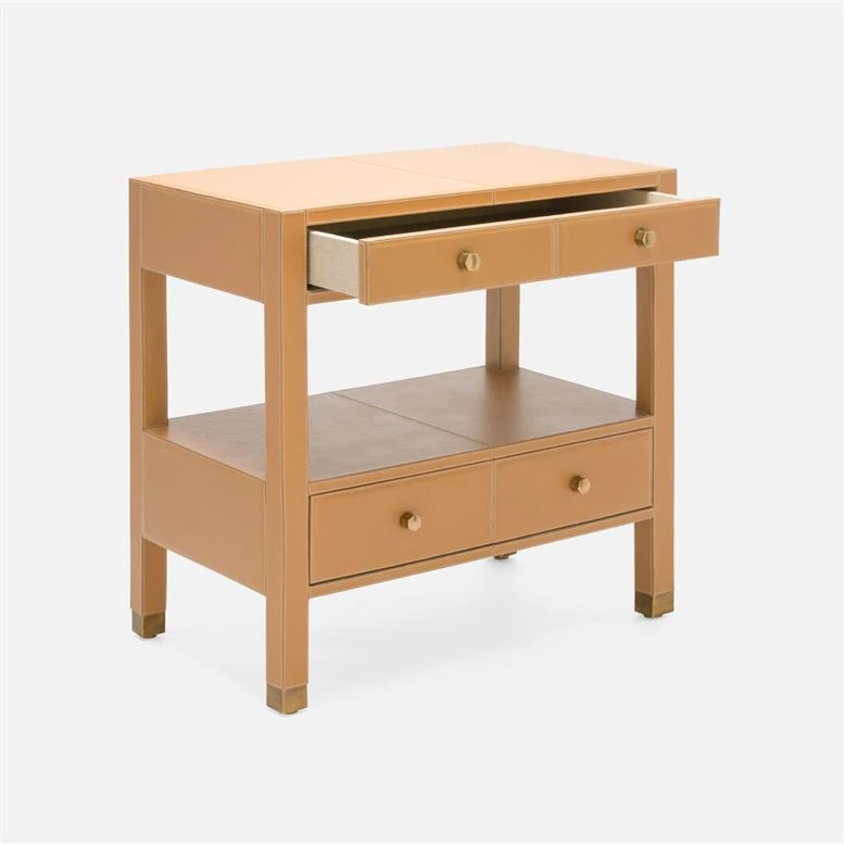 Made Goods Conner Double Nightstand Dark Tan New Arrivals 4 Made Goods Conner Double Nightstand Dark Tan New Arrivals