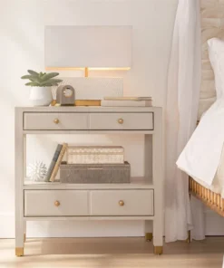 Made Goods Conner Double Nightstand Light Gray New Arrivals