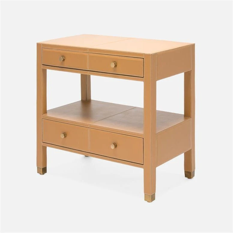 Made Goods Conner Double Nightstand Dark Tan New Arrivals 1 Made Goods Conner Double Nightstand Dark Tan New Arrivals
