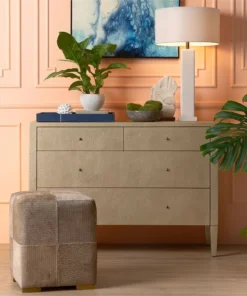 Made Goods Conrad 48" Dresser Champagne Faux Raffia New Arrivals