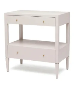 Made Goods Conrad Double Nightstand French Gray Faux Raffia