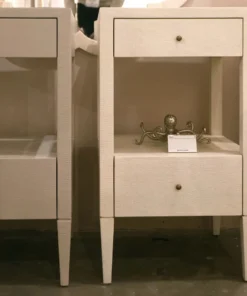 Made Goods Conrad Single Nightstand Pristine Faux Raffia New Arrivals