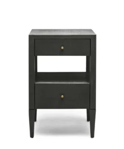 Made Goods New Arrivals Conrad Low Single Nightstand Black Faux Raffia