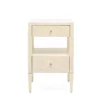 Made Goods Conrad Low Single Nightstand Off White Faux Raffia