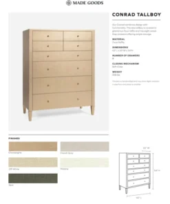 Made Goods Conrad Tallboy Seal Raffia