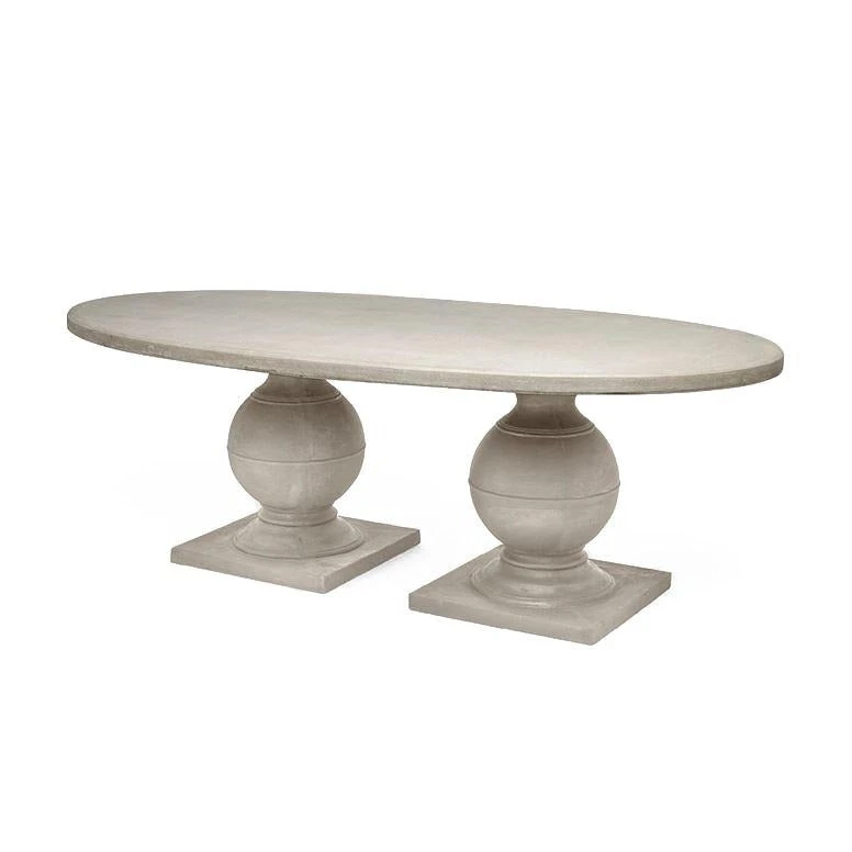 Made Goods Cyril Oval Dining Table Light Gray Concrete 1 Made Goods Cyril Oval Dining Table Light Gray Concrete