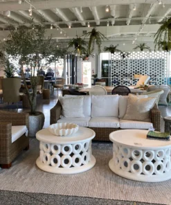 Made Goods Dagen Coffee Table Large White Plaster