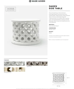 Made Goods Dagen Side Table Flat White New Arrivals