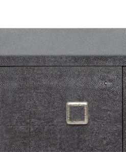 Made Goods Dallon 3 Door Buffet In Cool Gray Faux Shagreen And Silver